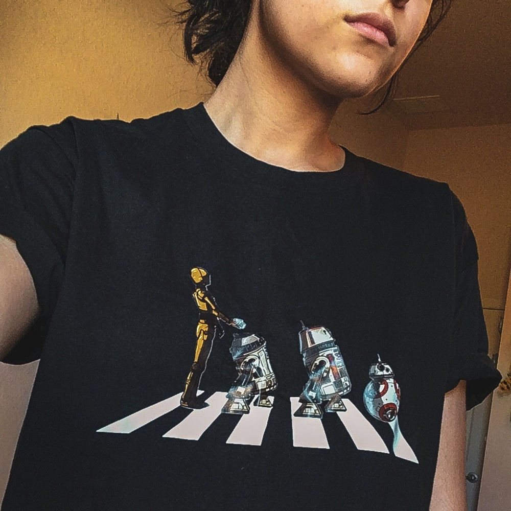 Star Wars Droids Beatles Abbey Road Cotton T-Shirt